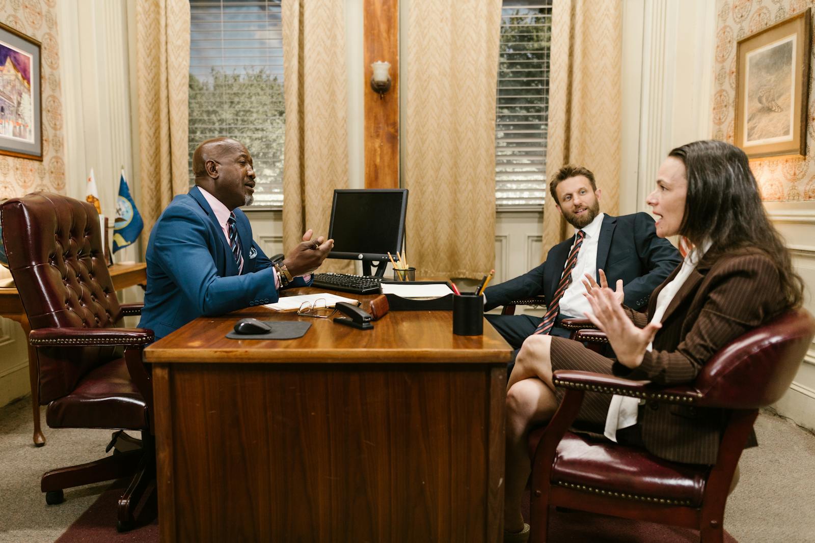 Legal team in an office meeting